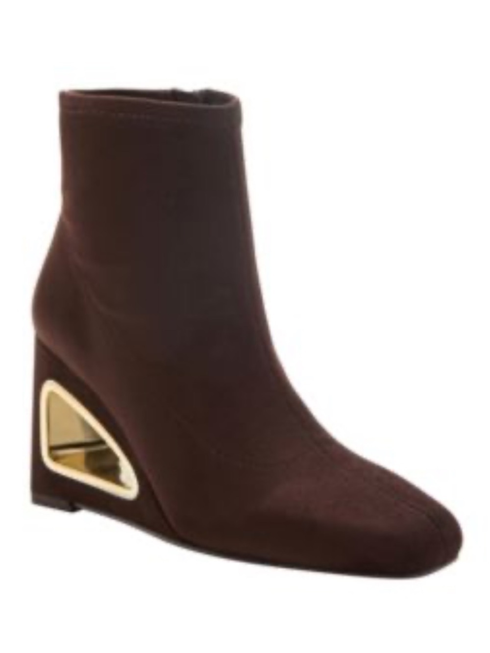 NEW Katy Perry The Hollow Wedge Faux Suede Ankle Booties Chocolate Brown Size 11